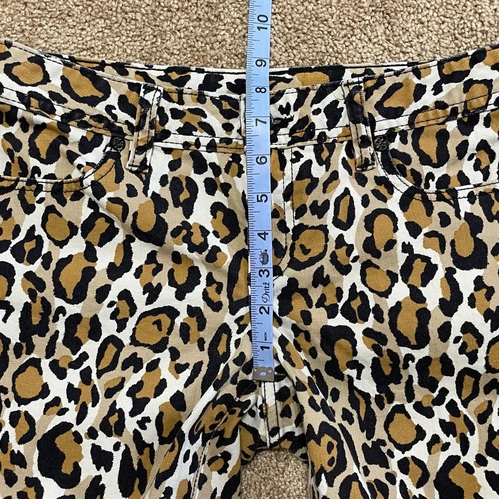 Tory Burch Leopard Print Super Skinny Jeans Size 27 - Picture 10 of 11